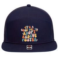 Dog Mom Rescue Women ItS A Good Day To Adopt Rescue Foster 7 Panel Mesh Trucker Snapback Hat