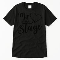 Dance Mom Retro My Heart Is On That Stage Dance Recital Tall T-Shirt