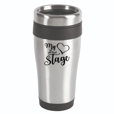 Dance Mom Retro My Heart Is On That Stage Dance Recital 16oz Travel Tumbler