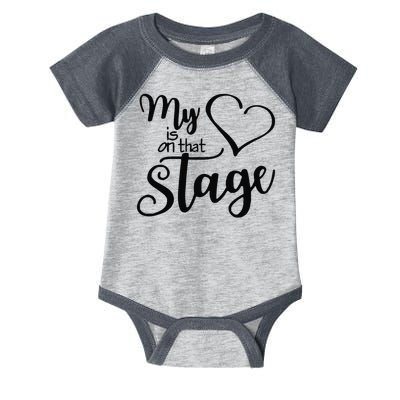 Dance Mom Retro My Heart Is On That Stage Dance Recital Infant Baby Jersey Bodysuit