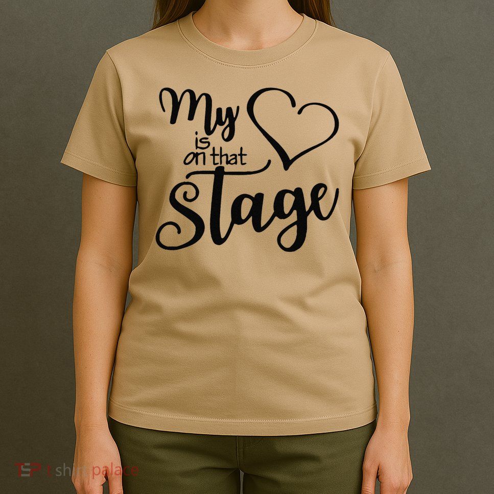 Dance Mom Retro My Heart Is On That Stage Dance Recital T-Shirt