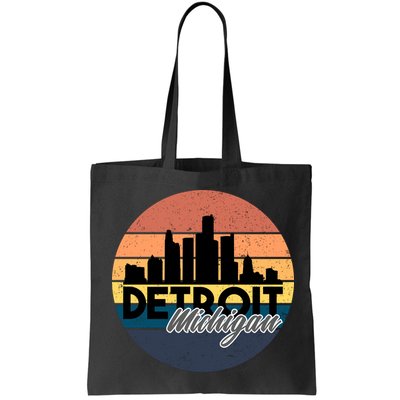 Detroit Michigan Retro Skyline Bag