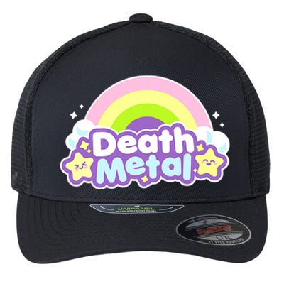 Death Metal Rainbow Halloween Unicorn Rock Concert Flexfit Unipanel Trucker Cap