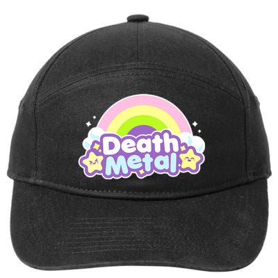 Death Metal Rainbow Halloween Unicorn Rock Concert 7-Panel Snapback Hat