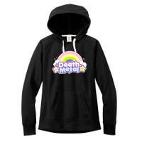 Death Metal Rainbow Halloween Unicorn Rock Concert Women's Fleece Hoodie