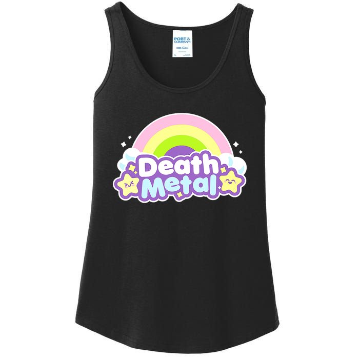 Death Metal Rainbow Halloween Unicorn Rock Concert Ladies Essential Tank