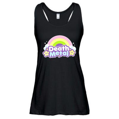 Death Metal Rainbow Halloween Unicorn Rock Concert Ladies Essential Flowy Tank