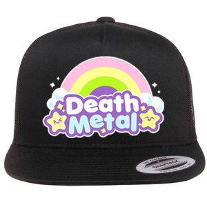 Death Metal Rainbow Halloween Unicorn Rock Concert Flat Bill Trucker Hat