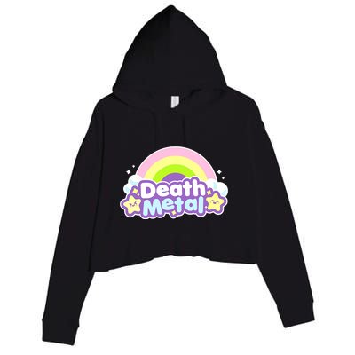 Death Metal Rainbow Halloween Unicorn Rock Concert Crop Fleece Hoodie