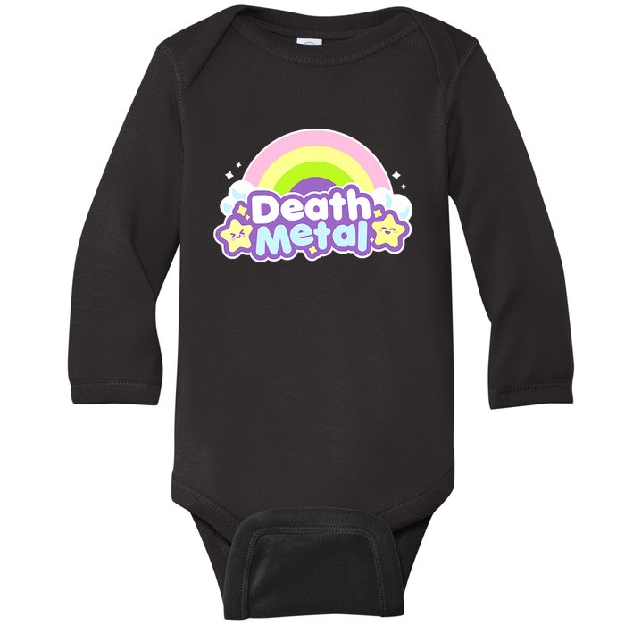 Death Metal Rainbow Halloween Unicorn Rock Concert Baby Long Sleeve Bodysuit