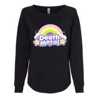 Death Metal Rainbow Halloween Unicorn Rock Concert Womens California Wash Sweatshirt