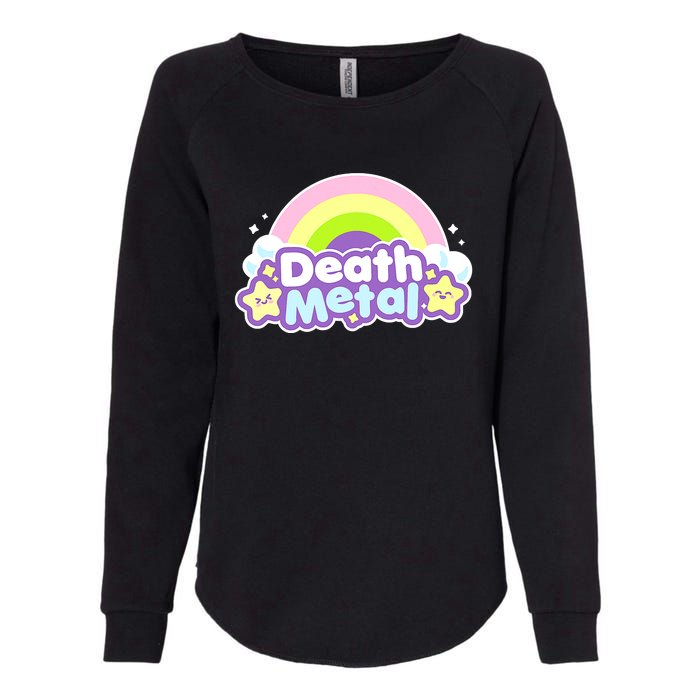 Death Metal Rainbow Halloween Unicorn Rock Concert Womens California Wash Sweatshirt