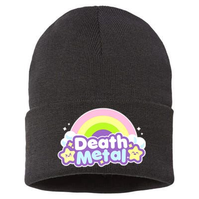 Death Metal Rainbow Halloween Unicorn Rock Concert Sustainable Knit Beanie