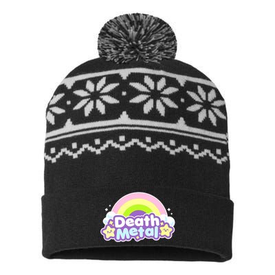 Death Metal Rainbow Halloween Unicorn Rock Concert USA-Made Snowflake Beanie