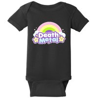 Death Metal Rainbow Halloween Unicorn Rock Concert Baby Bodysuit