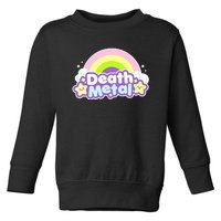 Death Metal Rainbow Halloween Unicorn Rock Concert Toddler Sweatshirt