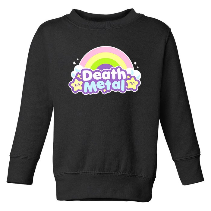 Death Metal Rainbow Halloween Unicorn Rock Concert Toddler Sweatshirt