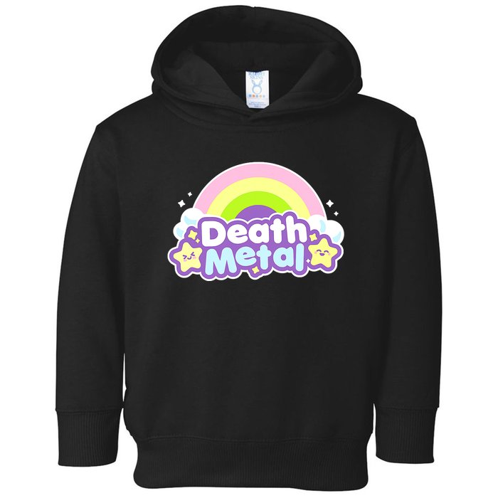 Death Metal Rainbow Halloween Unicorn Rock Concert Toddler Hoodie