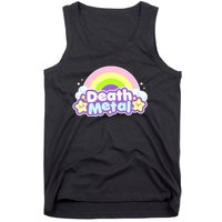 Death Metal Rainbow Halloween Unicorn Rock Concert Tank Top