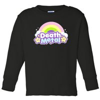 Death Metal Rainbow Halloween Unicorn Rock Concert Toddler Long Sleeve Shirt