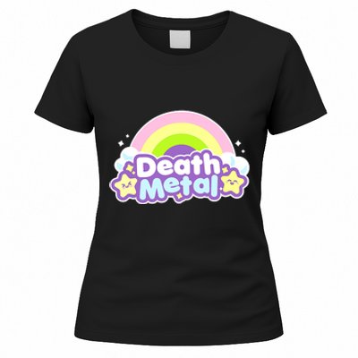 Death Metal Rainbow Halloween Unicorn Rock Concert Women's T-Shirt