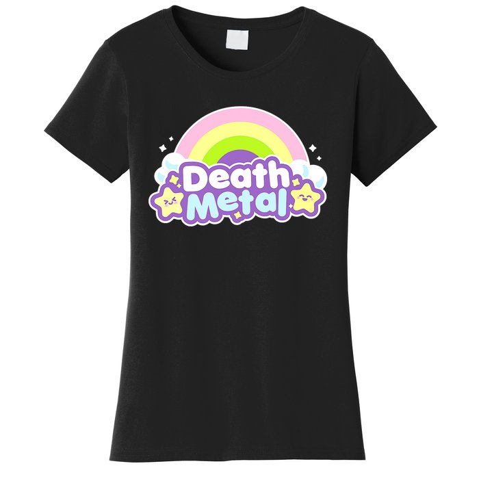 Death Metal Rainbow Halloween Unicorn Rock Concert Women's T-Shirt