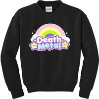 Death Metal Rainbow Halloween Unicorn Rock Concert Kids Sweatshirt