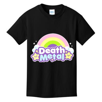 Death Metal Rainbow Halloween Unicorn Rock Concert Kids T-Shirt