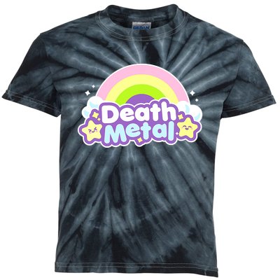 Death Metal Rainbow Halloween Unicorn Rock Concert Kids Tie-Dye T-Shirt