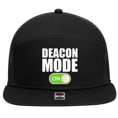 Deacon Mode Religious Christian Minister Catholic Church 7 Panel Mesh Trucker Snapback Hat