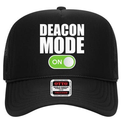 Deacon Mode Religious Christian Minister Catholic Church High Crown Mesh Back Trucker Hat