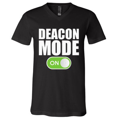 Deacon Mode Religious Christian Minister Catholic Church V-Neck T-Shirt