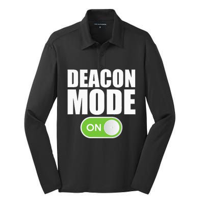 Deacon Mode Religious Christian Minister Catholic Church Silk Touch Performance Long Sleeve Polo