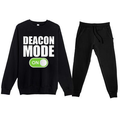 Deacon Mode Religious Christian Minister Catholic Church Premium Crewneck Sweatsuit Set