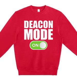 Deacon Mode Religious Christian Minister Catholic Church Premium Crewneck Sweatshirt