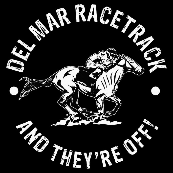 Del Mar Racetrack Horse Racing Racer Fan Equestrian Ca Derby 16 in Basic Backpack