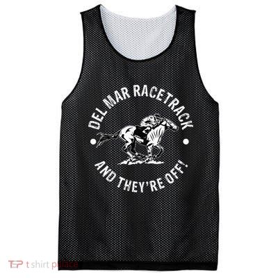 Del Mar Racetrack Horse Racing Racer Fan Equestrian Ca Derby Mesh Reversible Basketball Jersey Tank