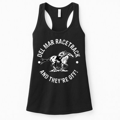 Del Mar Racetrack Horse Racing Racer Fan Equestrian Ca Derby Womens Tank Top