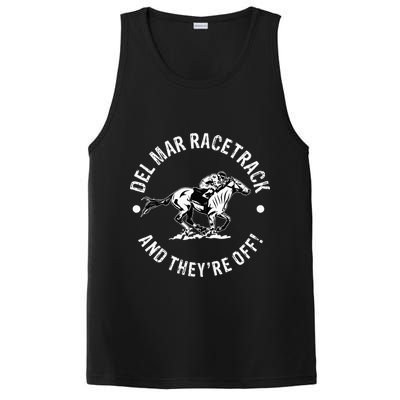 Del Mar Racetrack Horse Racing Racer Fan Equestrian Ca Derby PosiCharge Competitor Tank