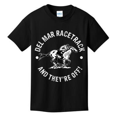 Del Mar Racetrack Horse Racing Racer Fan Equestrian Ca Derby Kids T-Shirt