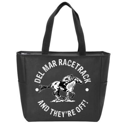 Del Mar Racetrack Horse Racing Racer Fan Equestrian Ca Derby Zip Tote Bag