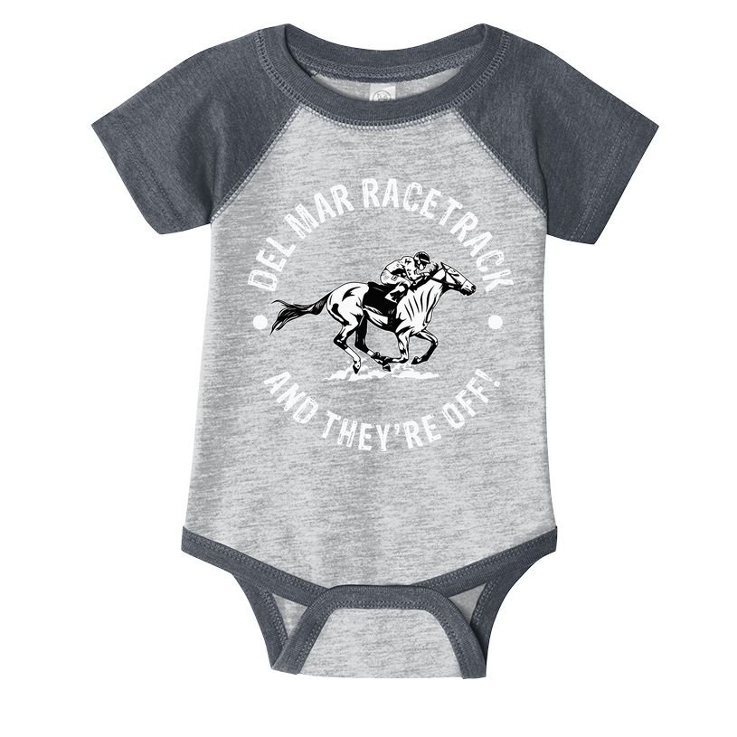 Del Mar Racetrack Horse Racing Racer Fan Equestrian Ca Derby Infant Baby Jersey Bodysuit