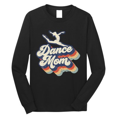 Dance Mom Retro Sunset Dance Mom Life Christmas Mother's Day Long Sleeve Shirt