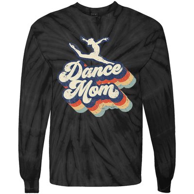 Dance Mom Retro Sunset Dance Mom Life Christmas Mother's Day Tie-Dye Long Sleeve Shirt