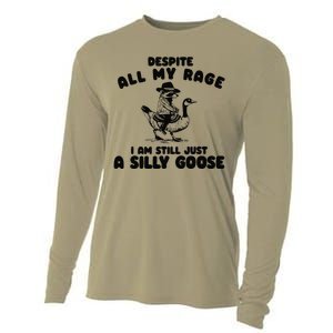 Despite My Rage I Am Still A Silly Goose Silly Goose Meme Cooling Performance Long Sleeve Crew