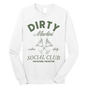 Dirty Martini Social Club Cocktail Bachelorette Long Sleeve Shirt