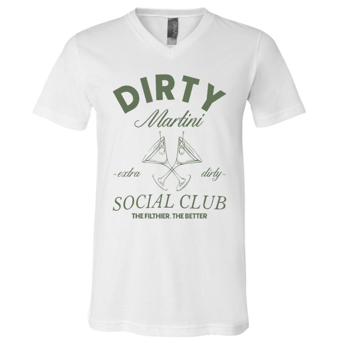 Dirty Martini Social Club Cocktail Bachelorette V-Neck T-Shirt