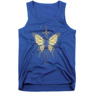 Death Moth Sword Goth Moth Butterfly Wicca Pagan Tarot Card Gift Tank Top