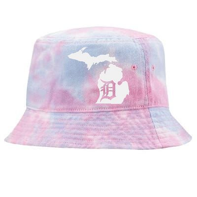 Detroit Michigan State Map Silhouette D United States Tie-Dyed Bucket Hat