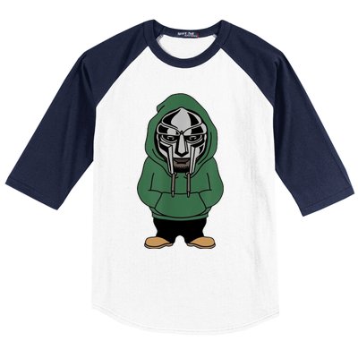 Doom Mask Super Villain All Caps Rap Baseball Sleeve Shirt